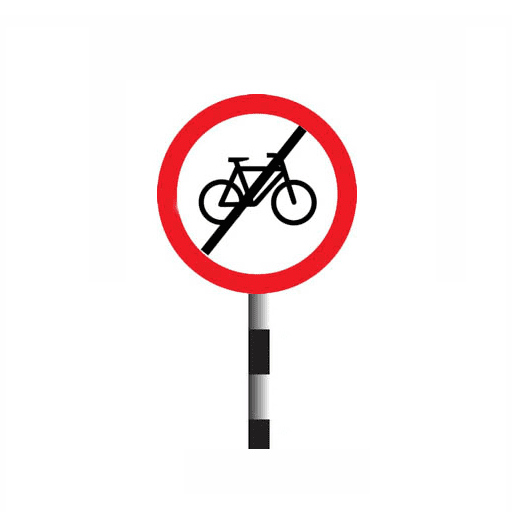 Cyclists prohibited