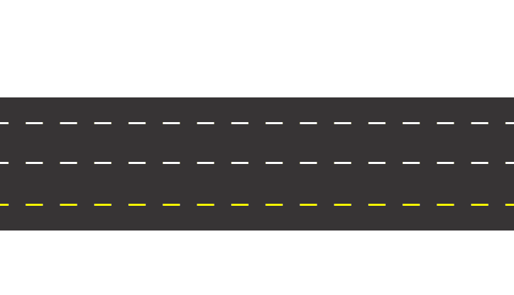 Example : Edge of a carriageway line - No motor vehicle shall cross or straddle the yellow line except in order to overtake traffic which is turning to the right