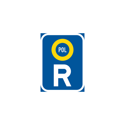 Portion of the public road is reserved for police vehicles only.