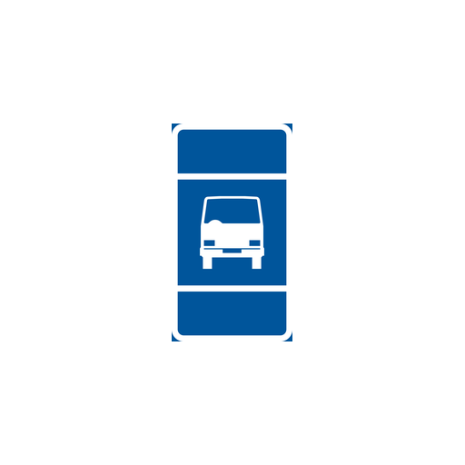 Portion of the public road is reserved as a minibus stop for minibuses of the organisation indicated only.