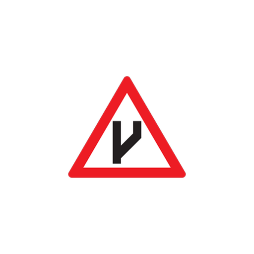 W118 — Beginning of dual roadway (To right)