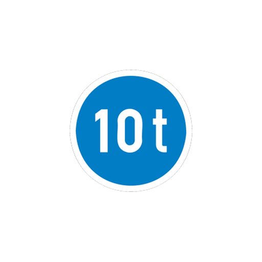 Use of road restricted to vehicles whose GVM exceeds 10 t.