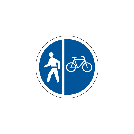 Public road or portion of road set aside for use by pedestrians or pedal cyclists or both. They should use such portion of road or public road only.