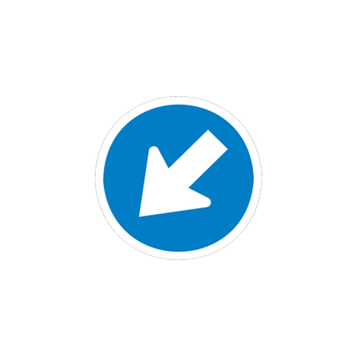 Pass to the left-hand side only of an obstacle on the roadway.