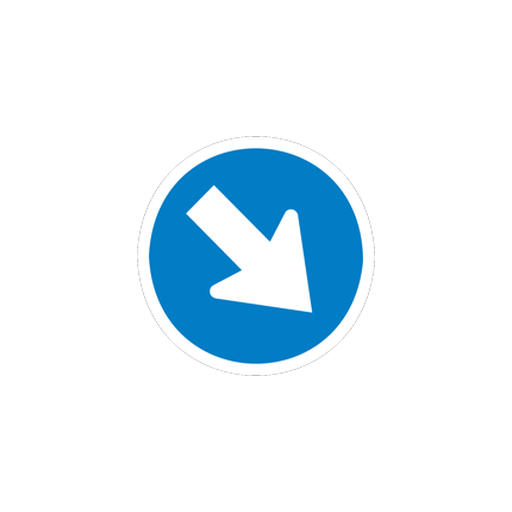 Pass to the right-hand side only of an obstacle on the roadway.
