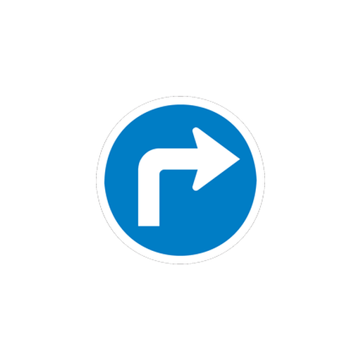 Turn right at the junction ahead only.