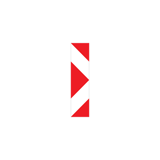 W402 — Danger plate/Delineator plate (Left)