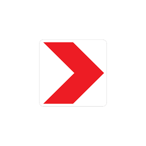 W405 — Sharp curve chevron (Single, Right)