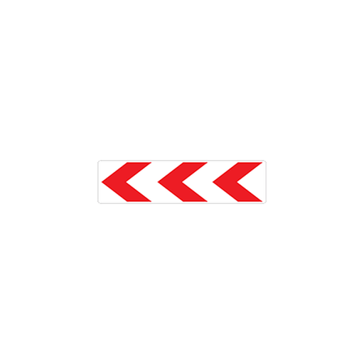 W408 — Sharp curve chevron (Triple, Left)
