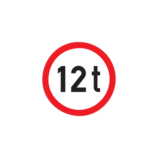 Vehicles with GVM or GCM in excess of the mass indicated in tonnes shall not proceed beyond such sign.