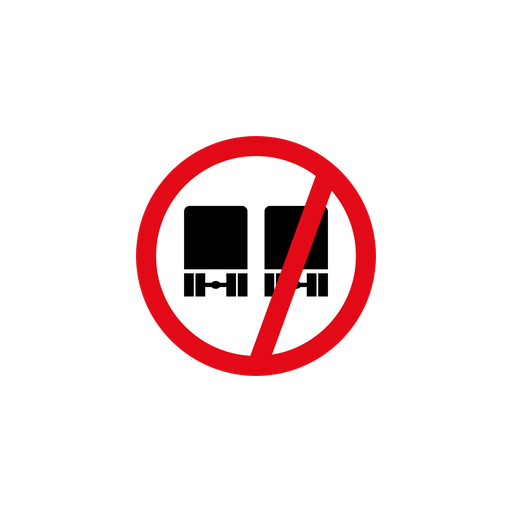 Drivers of goods vehicles are prohibited from overtaking another vehicle on a public road within a distance of 500 metres beyond such sign.