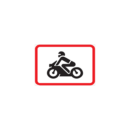The regulatory sign above this sign is applicable to motor cycles only.