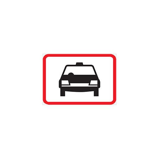 The regulatory sign above this sign is applicable to taxis only.